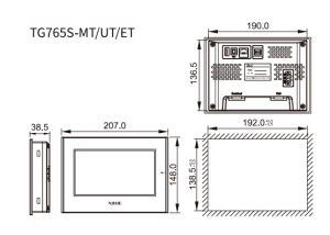 TGS765S model xinje ekran ölçüleri